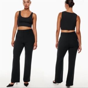 Babaton Aritzia Black Publish High Rise Bootcut Trousers New With tags Size 12